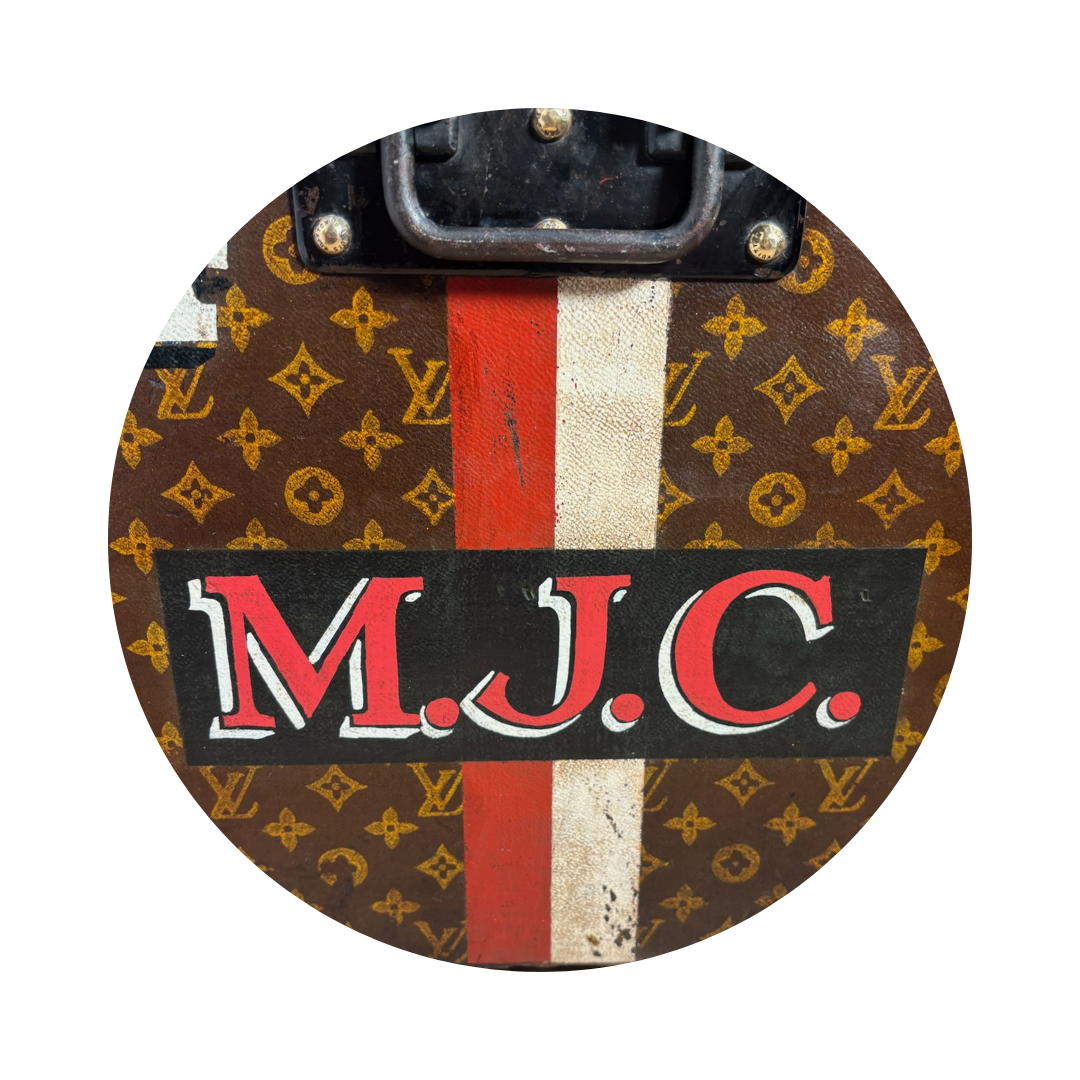 Louis Vuitton Monogram Antique Malle Courrier 110 Trunk