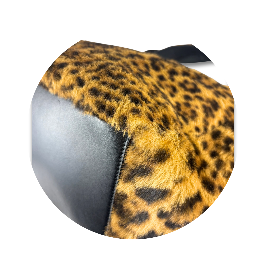 YSL Le 5 à 7 Bea Leopard Print Pony Hair Tote