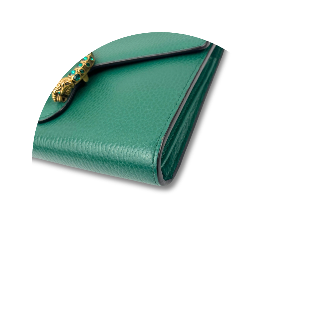Gucci Green Small Dionysus Chain Wallet