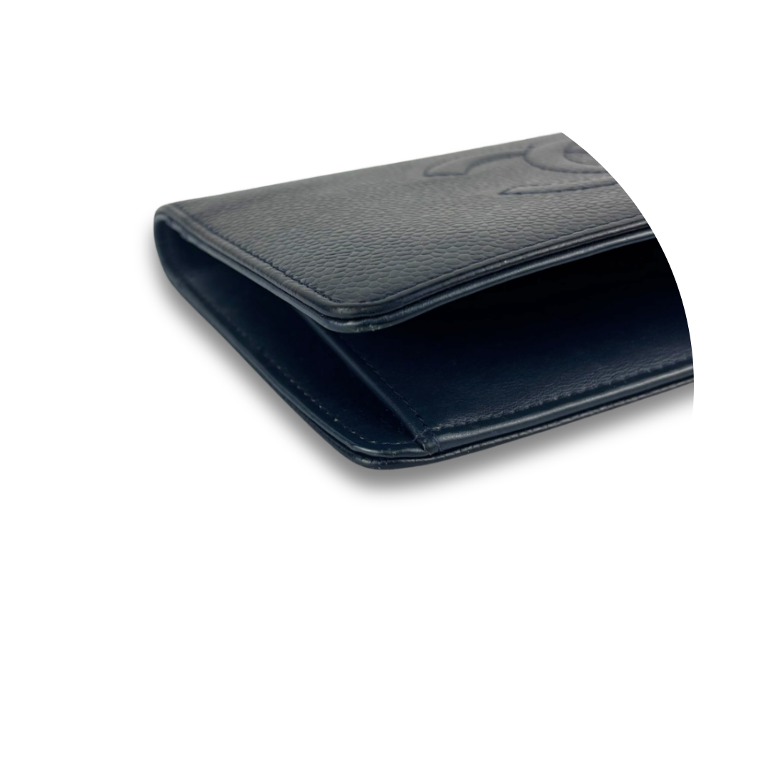 Chanel Navy Caviar Bifold Wallet