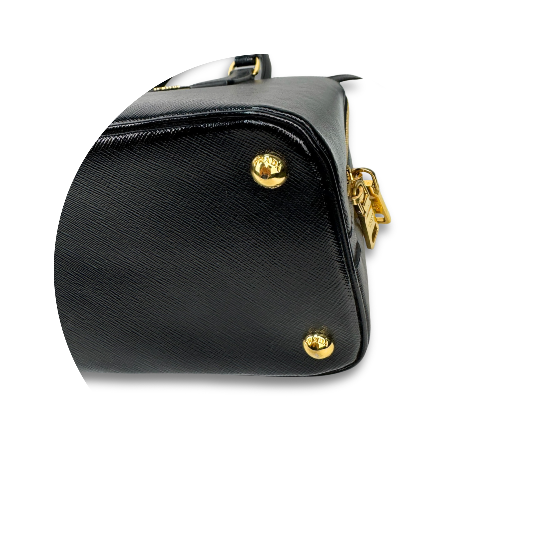 Prada Medium Black Saffiano Promenade Tote