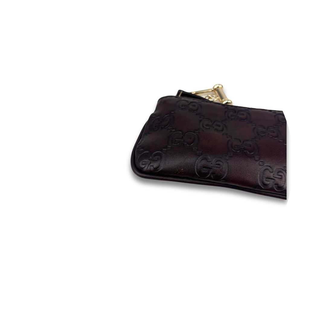Gucci Brown Guccissima Key Pouch