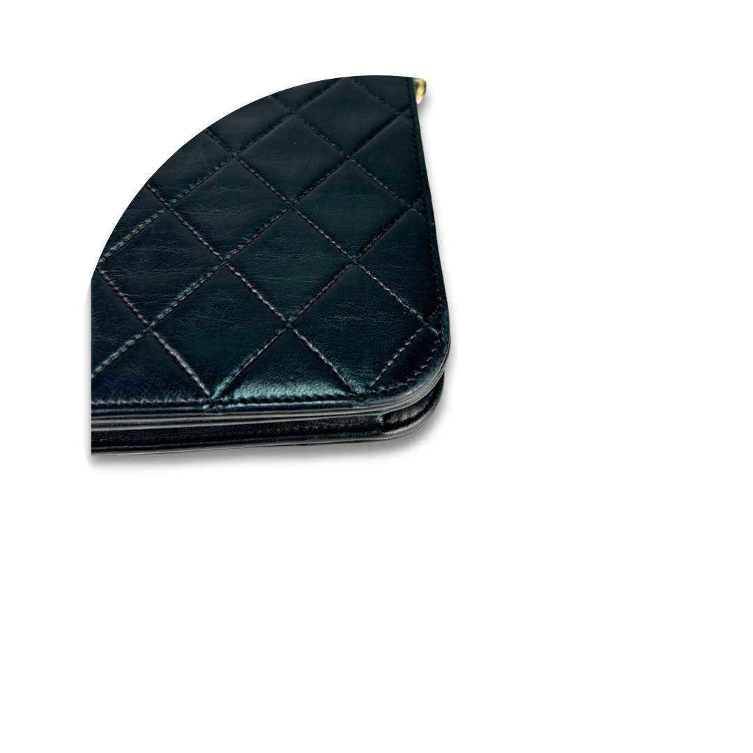 Chanel Black Full Flap Pushlock Shoulder Bag