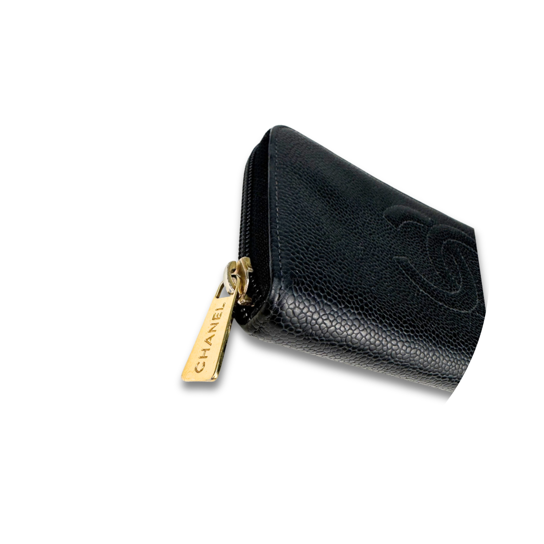 Chanel CC Timeless Zip Around Wallet