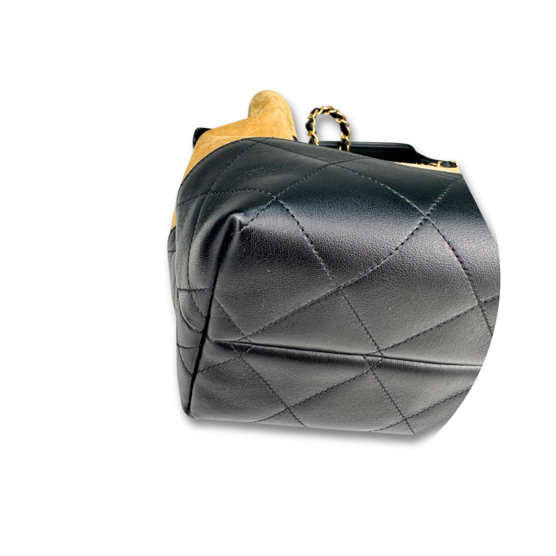 Chanel 25A Small Suede Shopping Tote