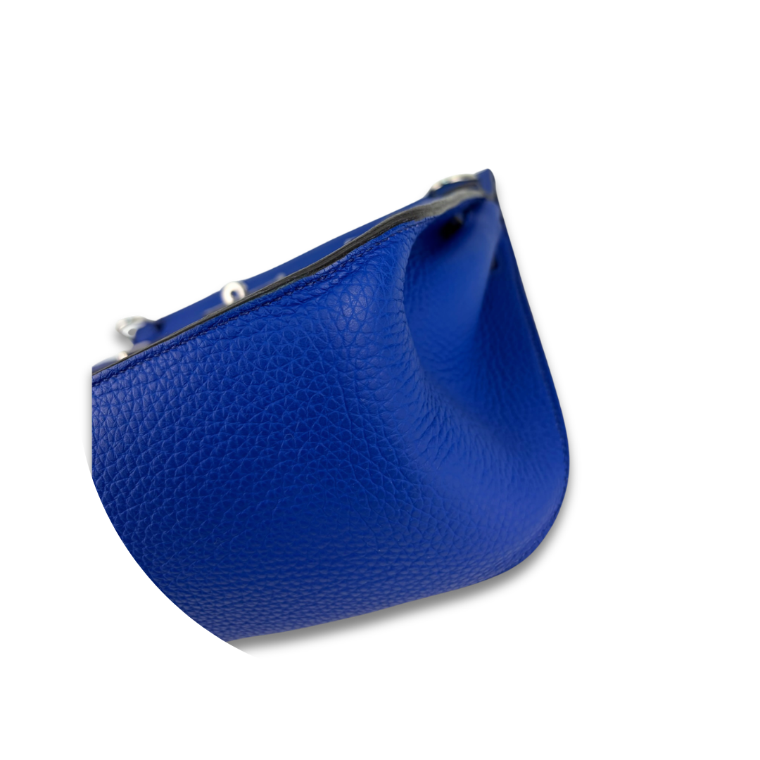 Hermès Clemence Jypsière 28 Bleu Electrique