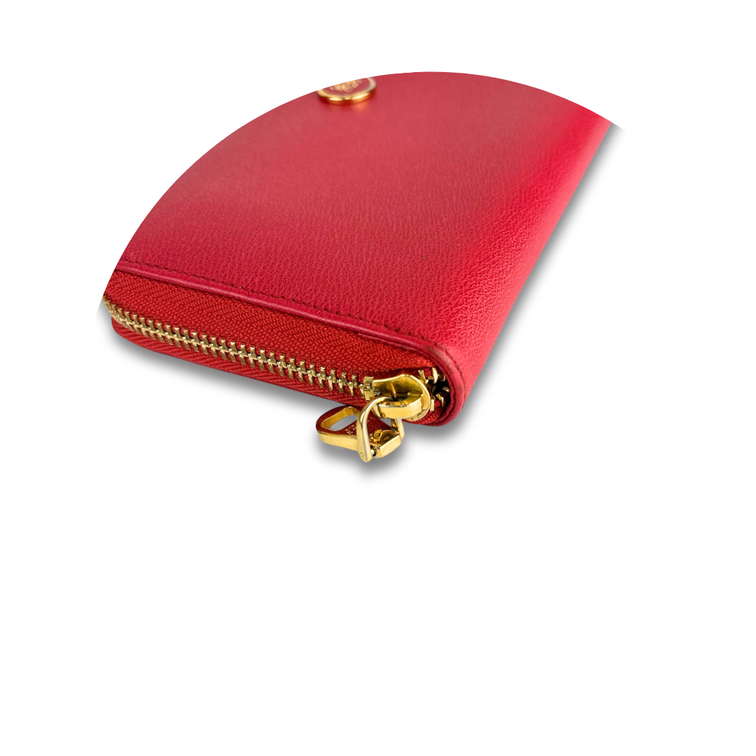 Loewe Hot Pink Long Zipper Wallet