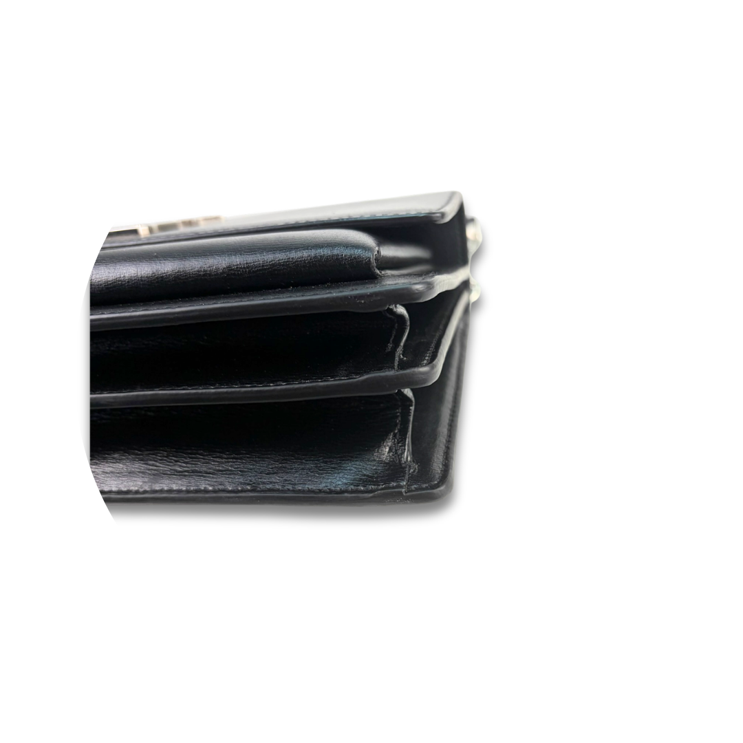 YSL Black Medium Sunset Shoulder Bag