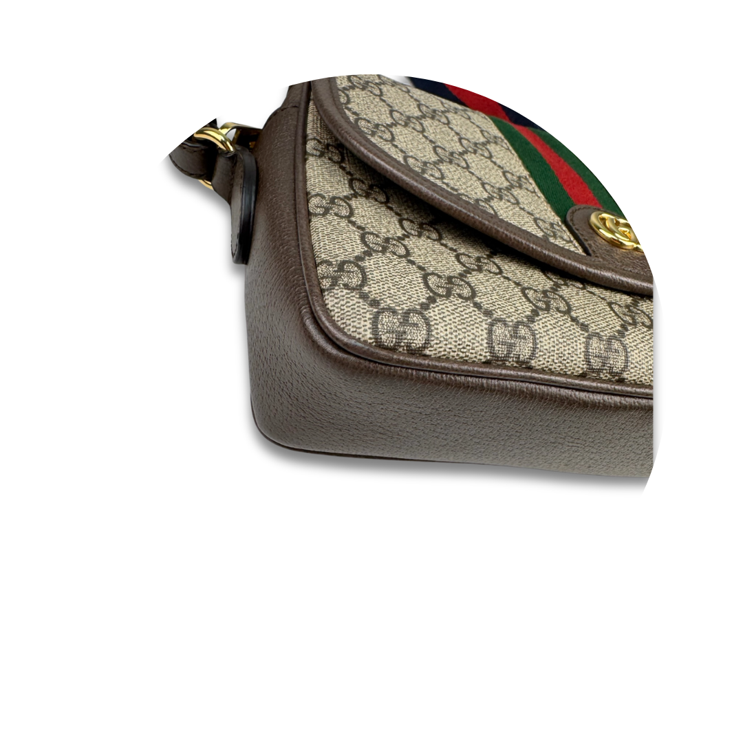 Gucci GG Supreme Ophidia Saddle Bag
