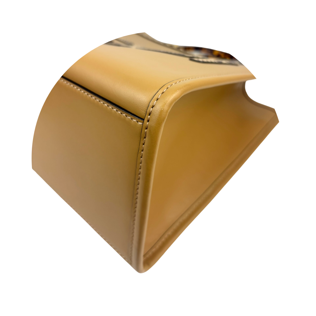 Fendi Tan Python Medium Sunshine Shopper Tote