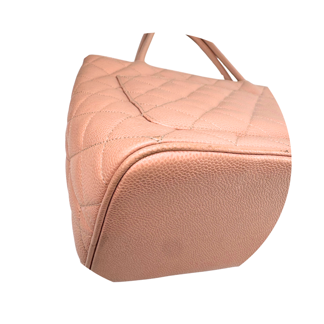 Chanel Pink Caviar Medallion Tote