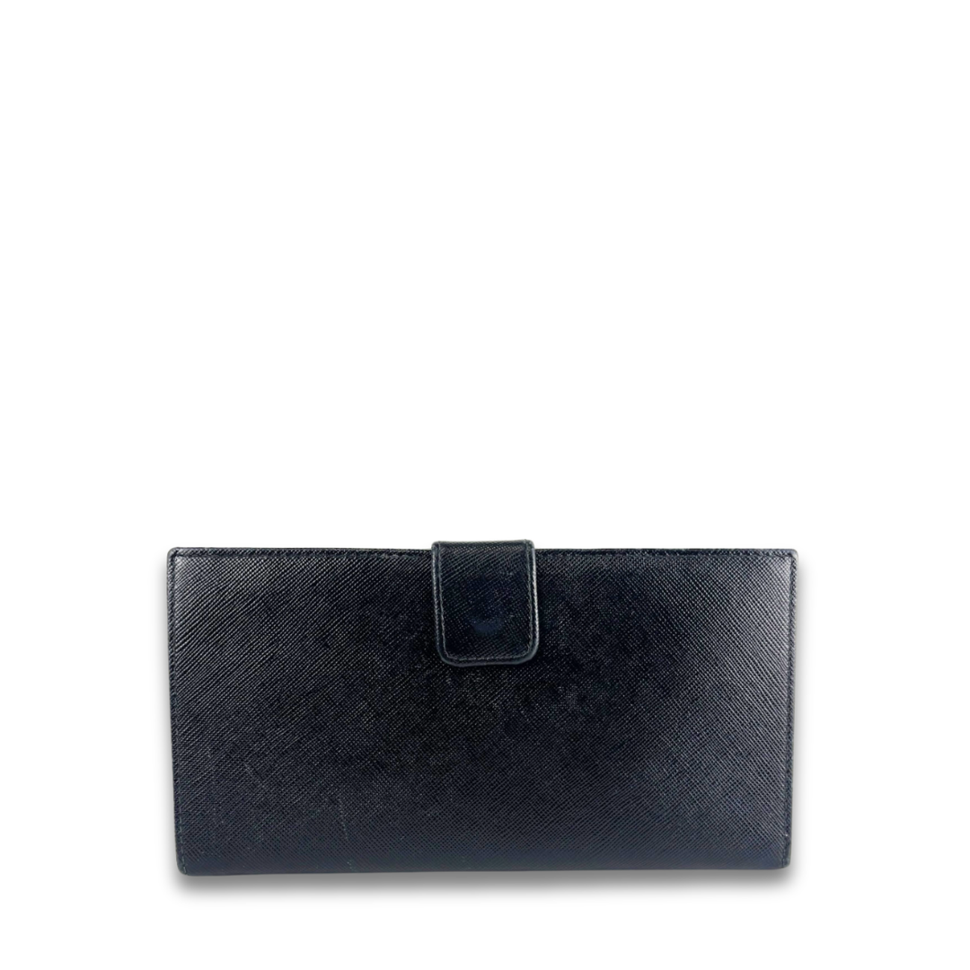 Prada Saffiano Leather Continental Flap Wallet