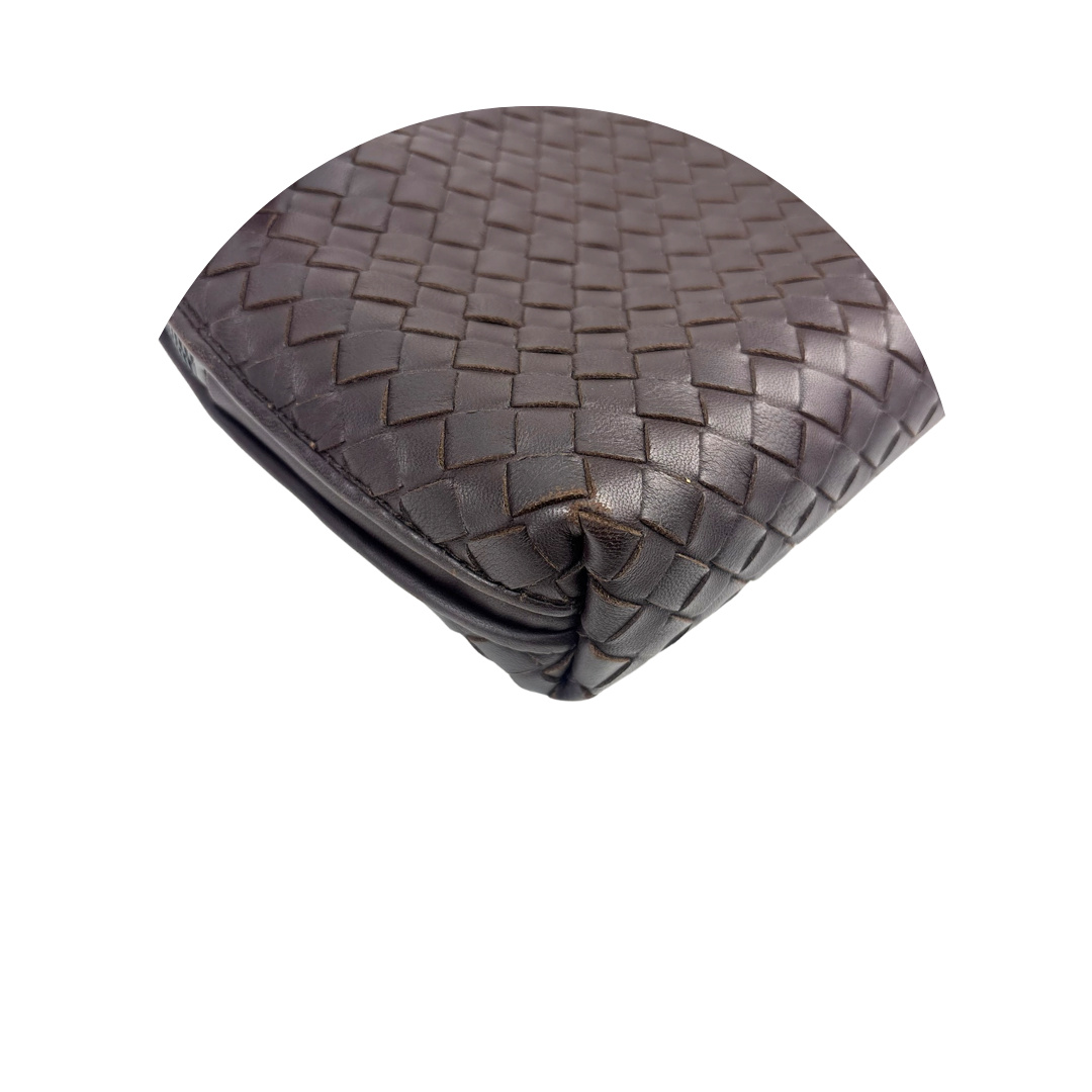 Bottega Veneta Brown Intrecciato Nodini Crossbody