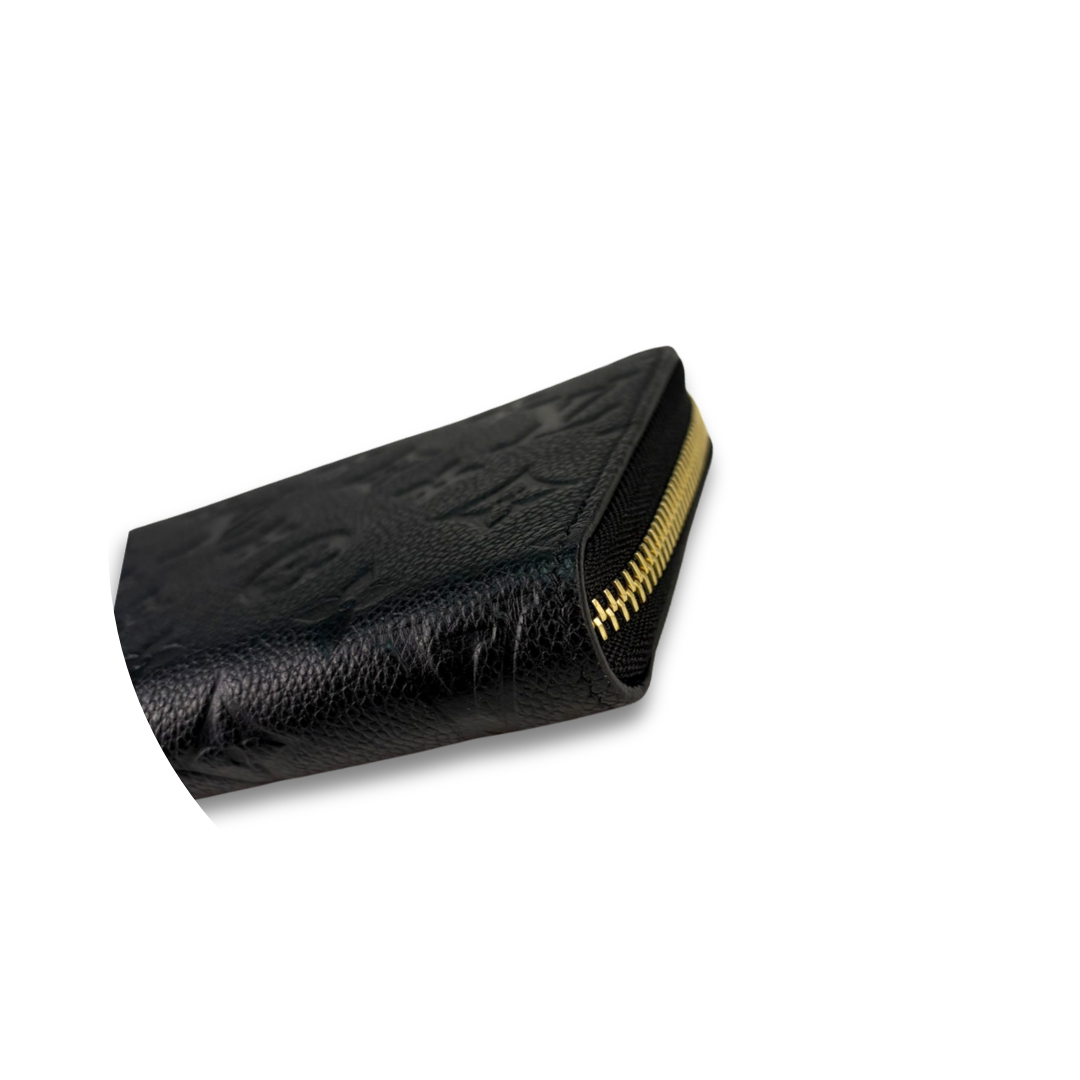 Louis Vuitton Black Empreinte Zippy Wallet