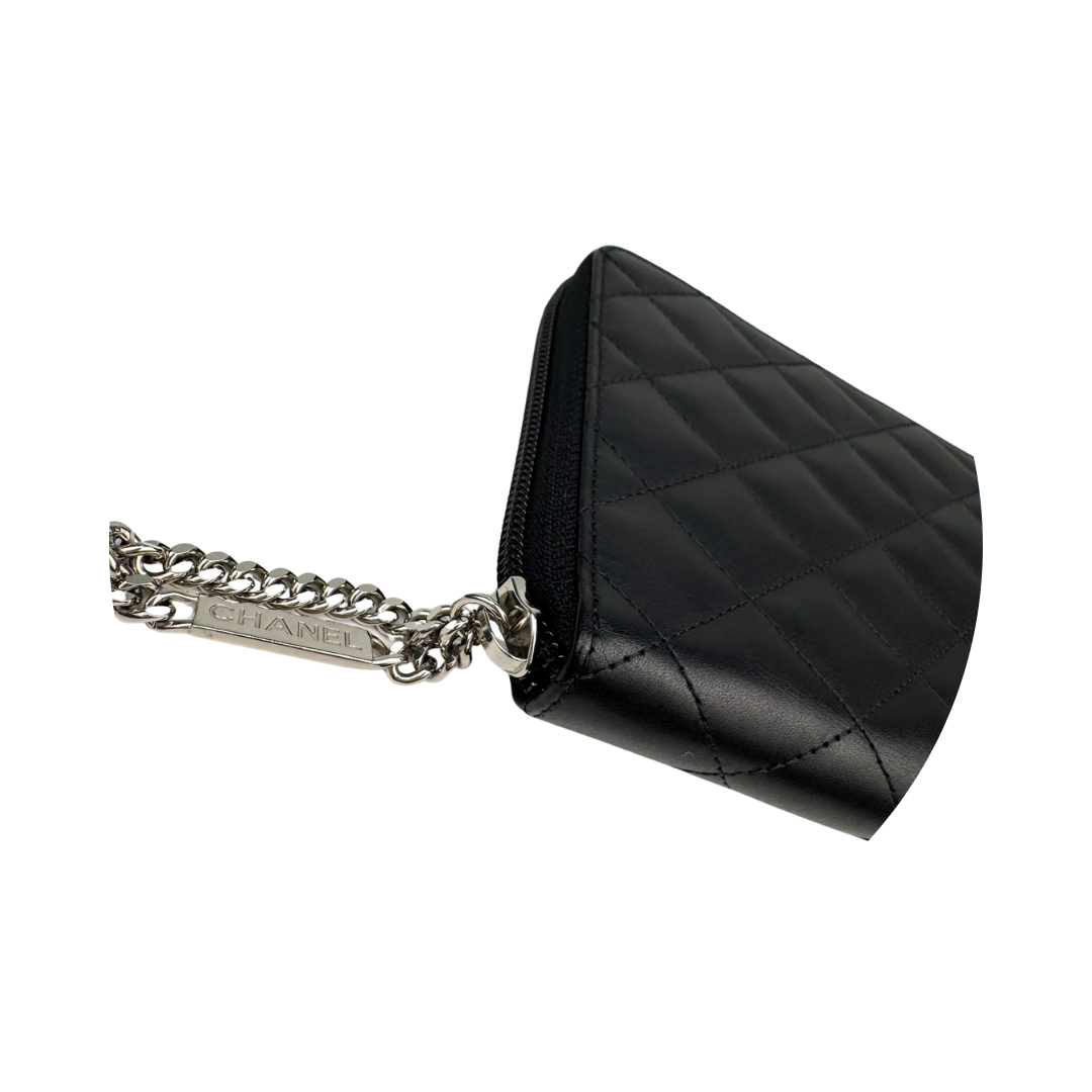 Chanel Black Cambon Zipper Wallet