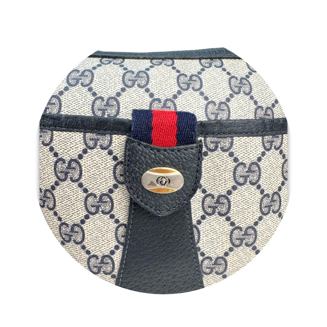 Gucci Navy Vintage Halfmoon Crossbody