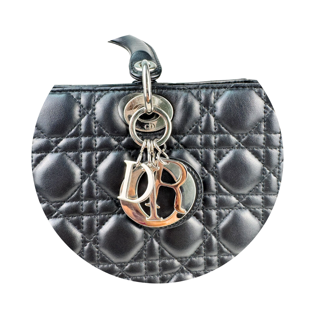 Dior Black Lambskin Large Lady Dior