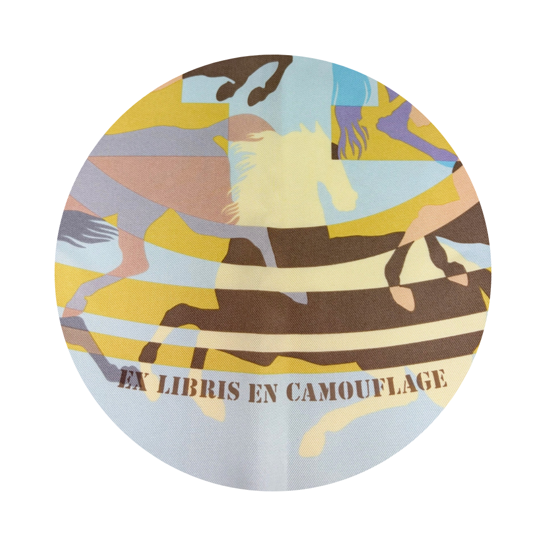 Hermès Ex-Libris en Camouflage Scarf