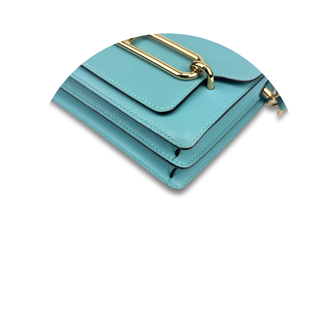 Hermès Swift Tiffany Blue Roulis Mini