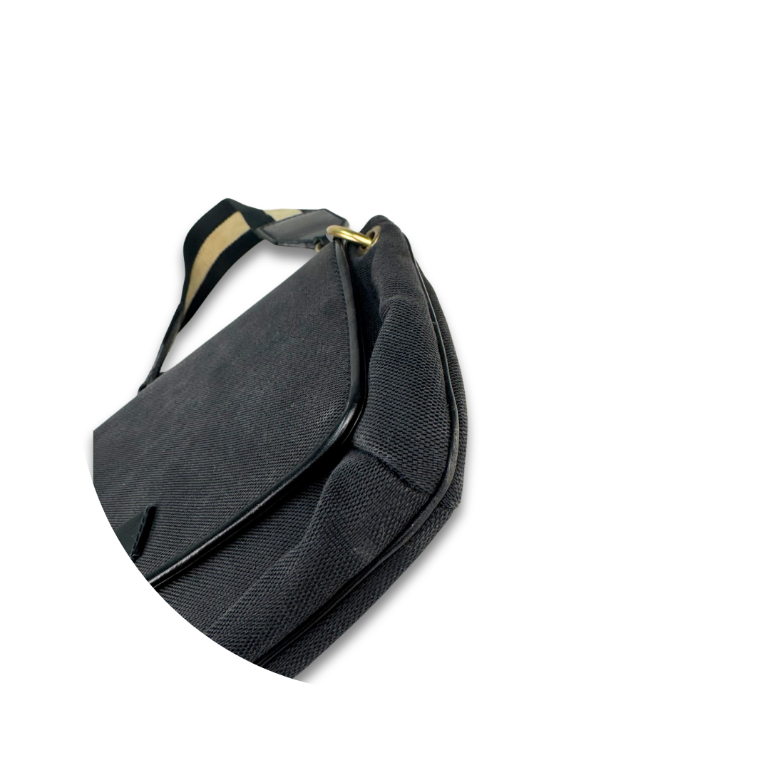 Gucci Canvas Flap Shoulder Bag