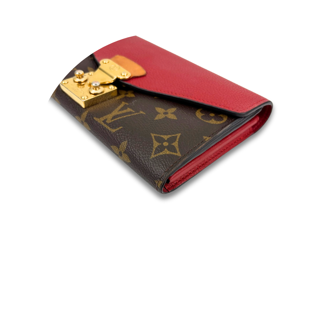 Louis Vuitton Monogram Pallas Wallet Red