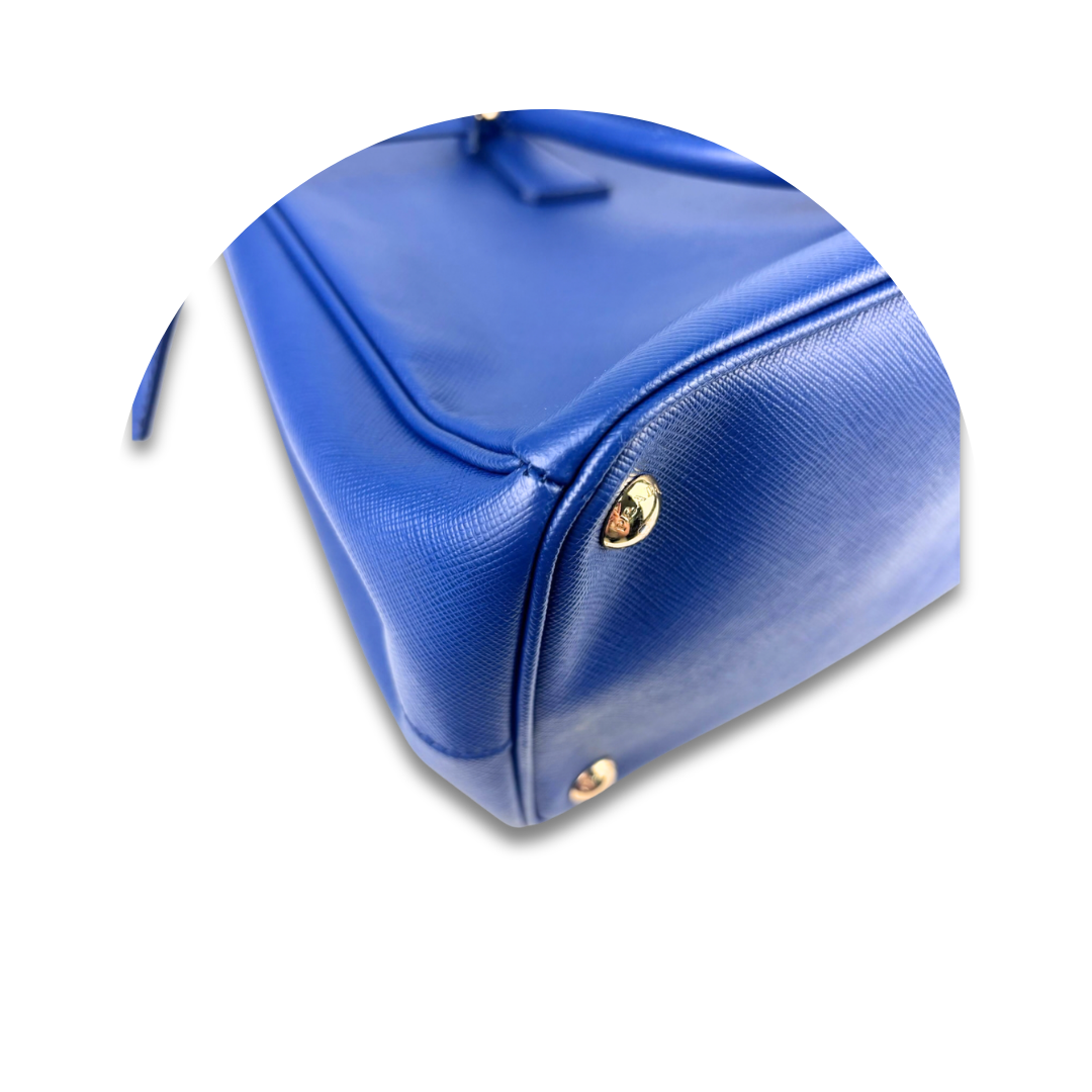 Prada Medium Blue Double Zip Galleria