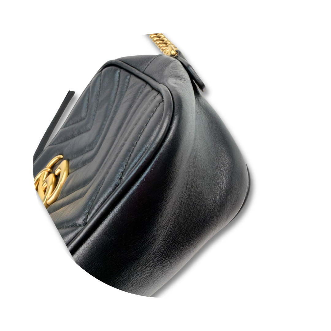 Gucci Black Marmont Small Camera Bag