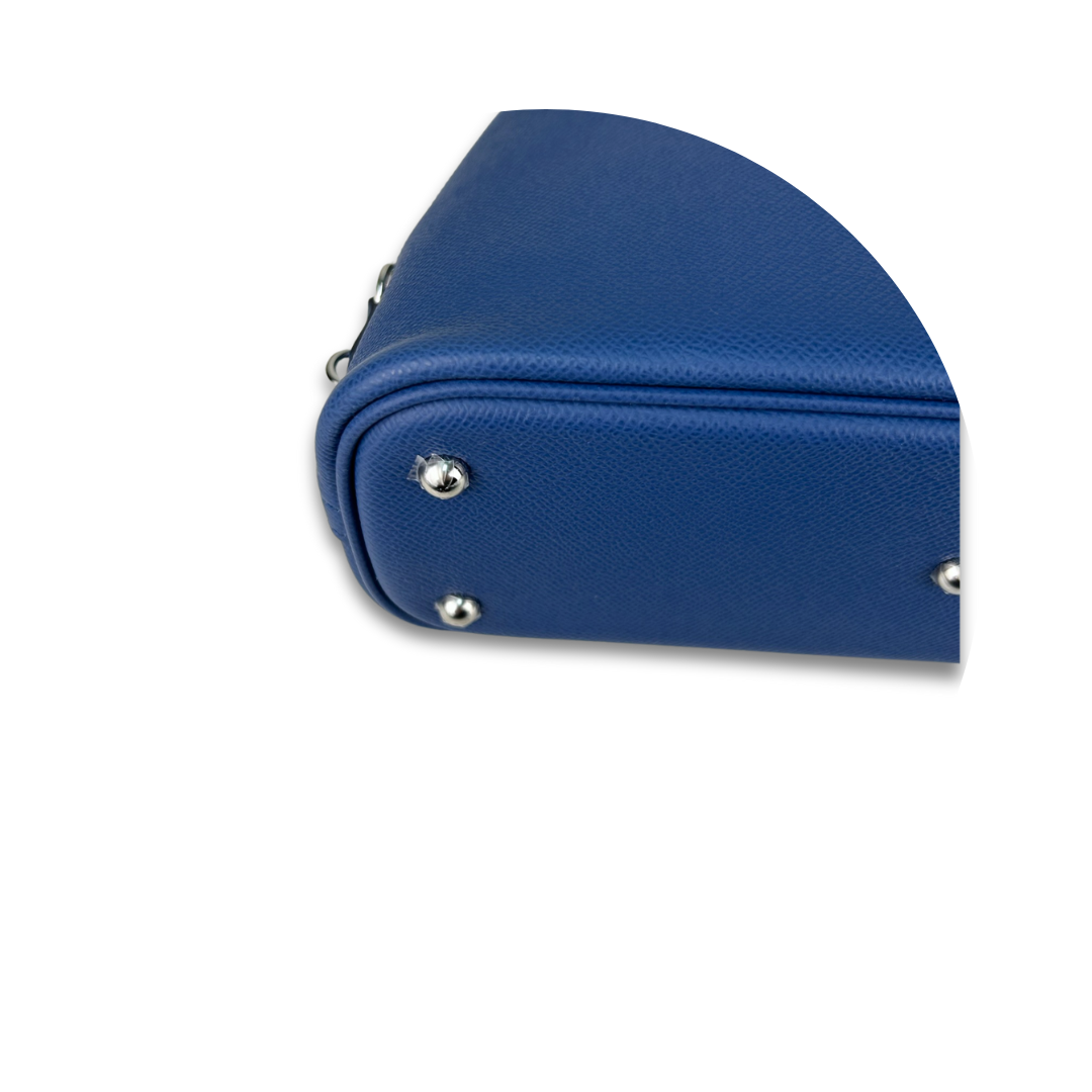 Hermès Epsom 1923 Bolide 25 Blue Tie