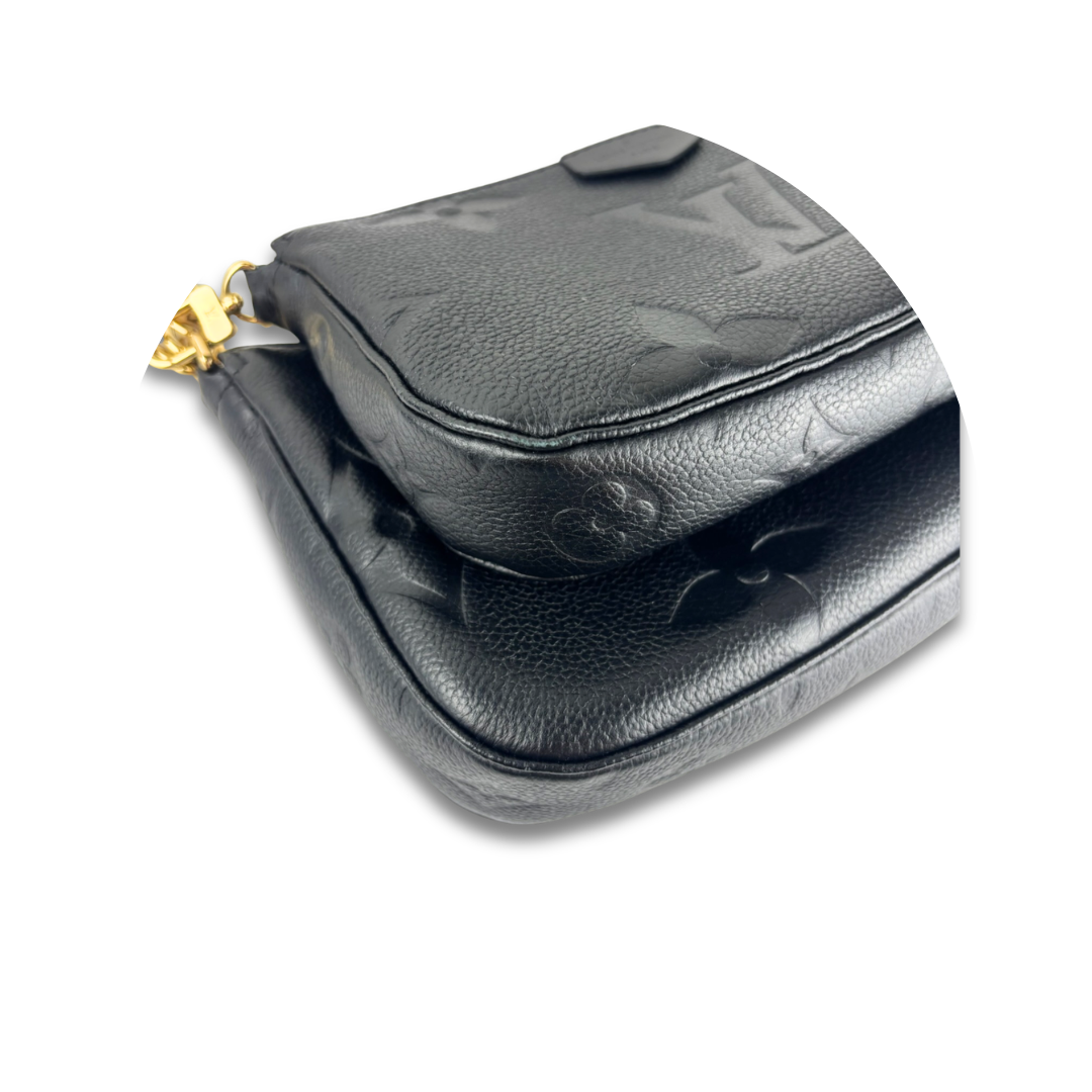 Louis Vuitton Black Empreinte Multi Pochette Accessoires