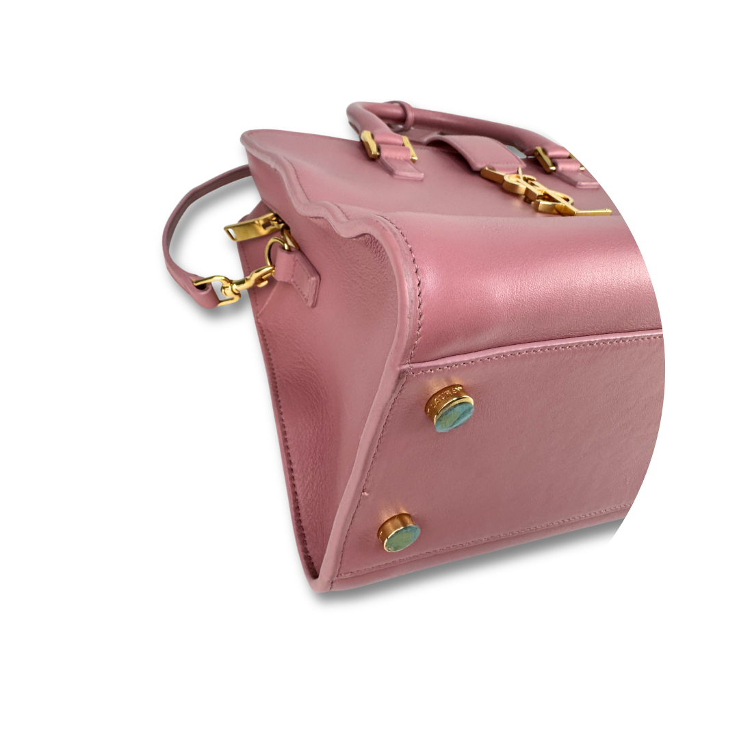YSL Dark Rose Small Cabas Tote