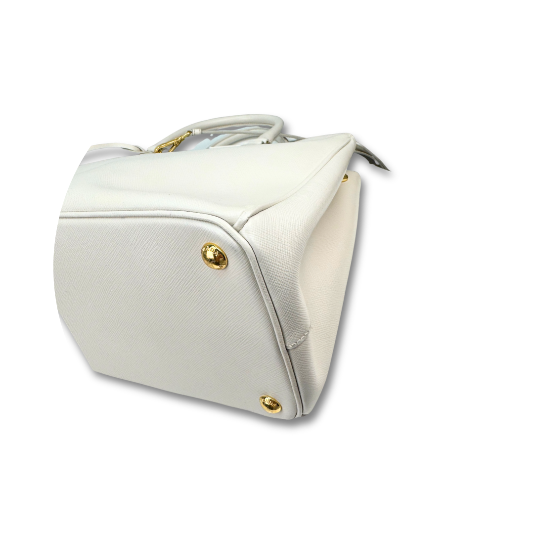 Prada Medium White Galleria Tote