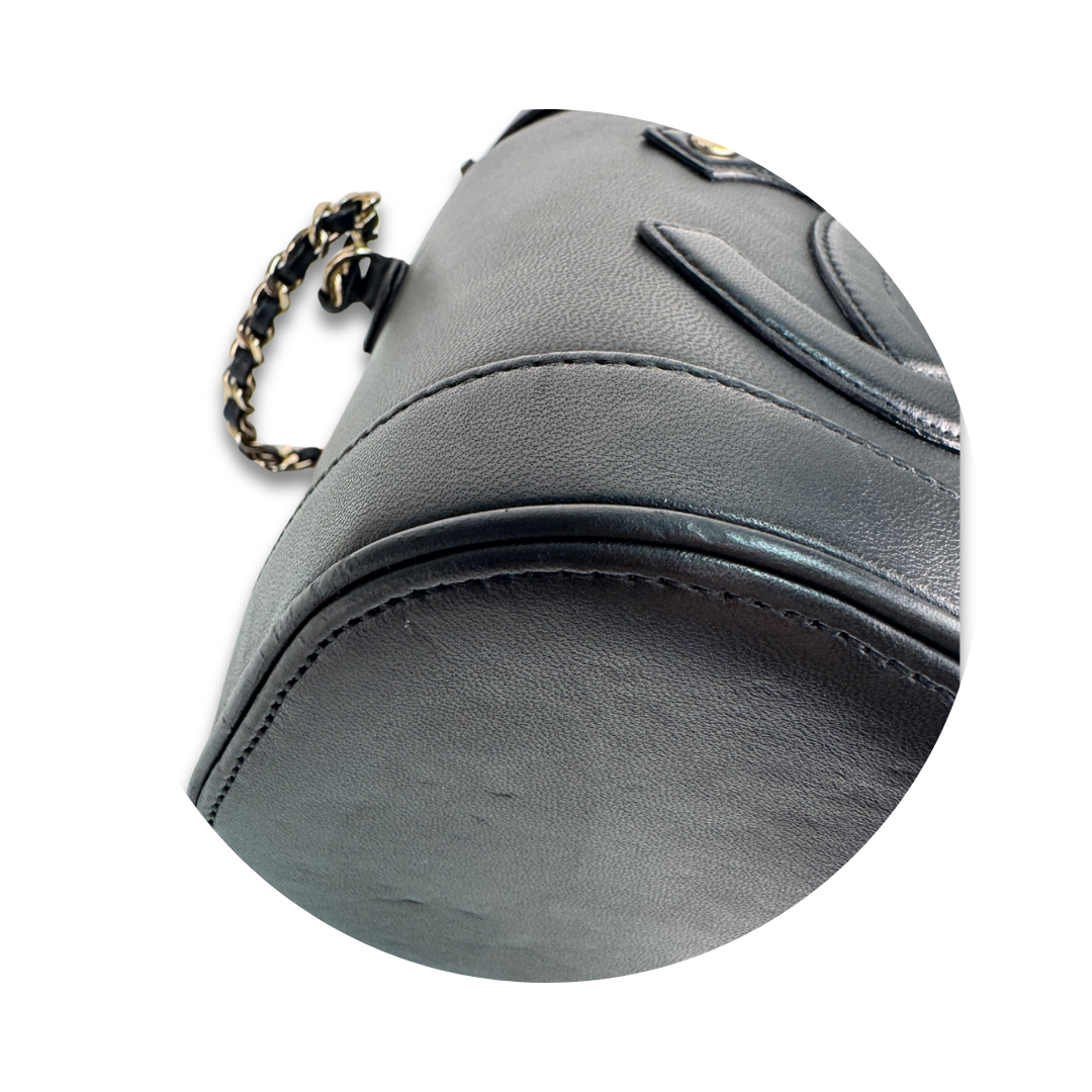 Chanel Black Calfskin Vanity Case