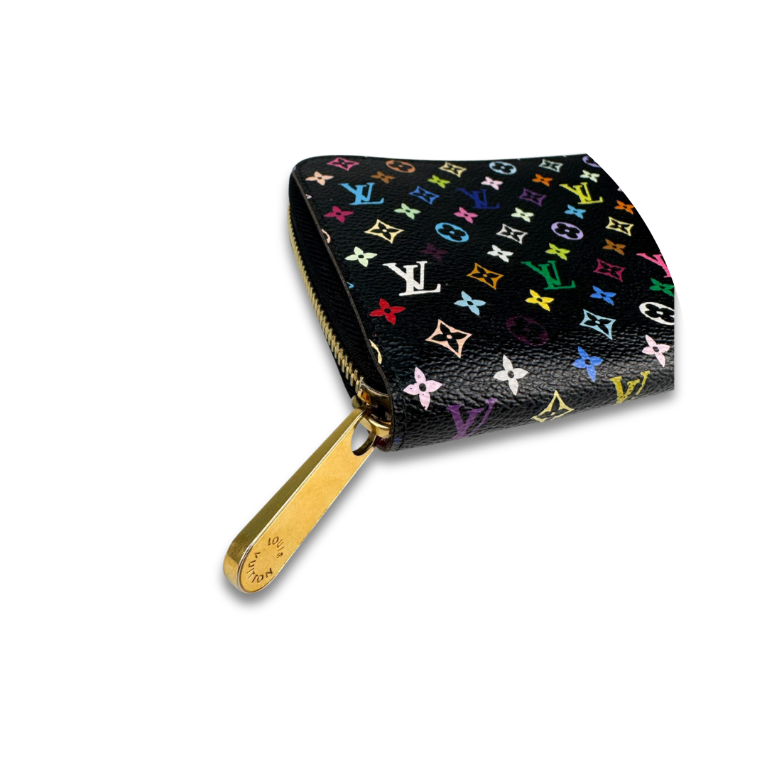 Louis Vuitton Black Multicolore Zippy Wallet