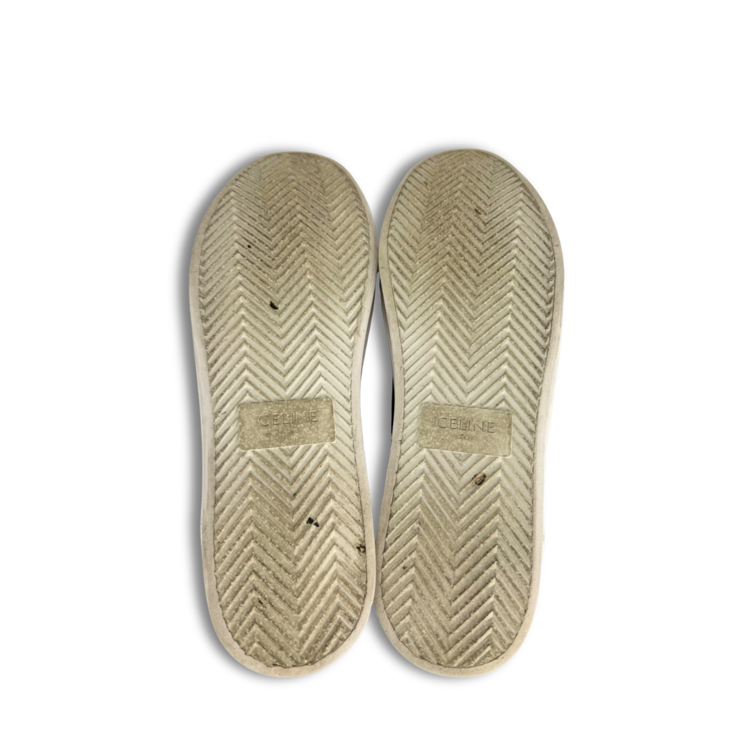 Celine Navy Canvas Sneakers - Size 38