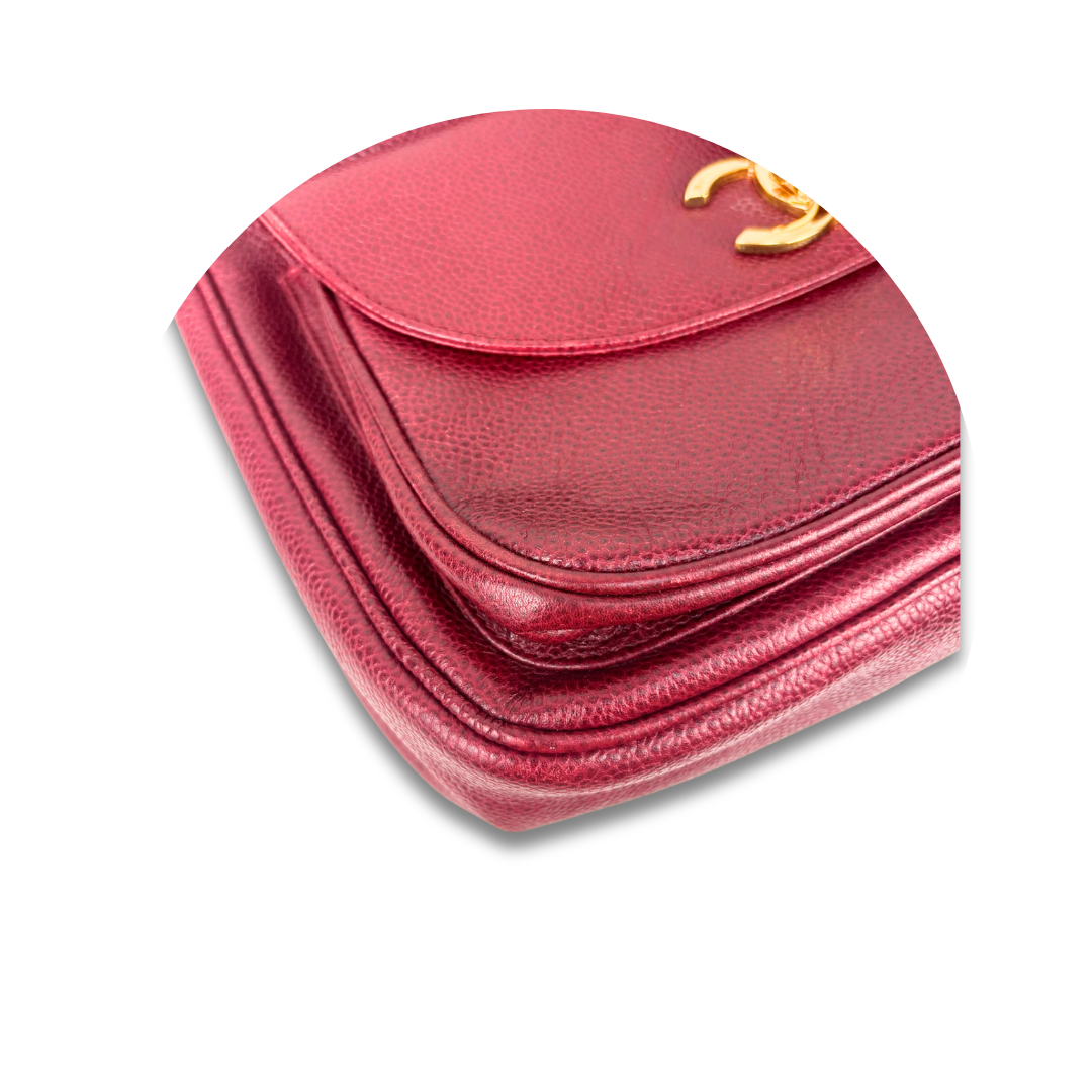Chanel Burgundy Caviar Backpack