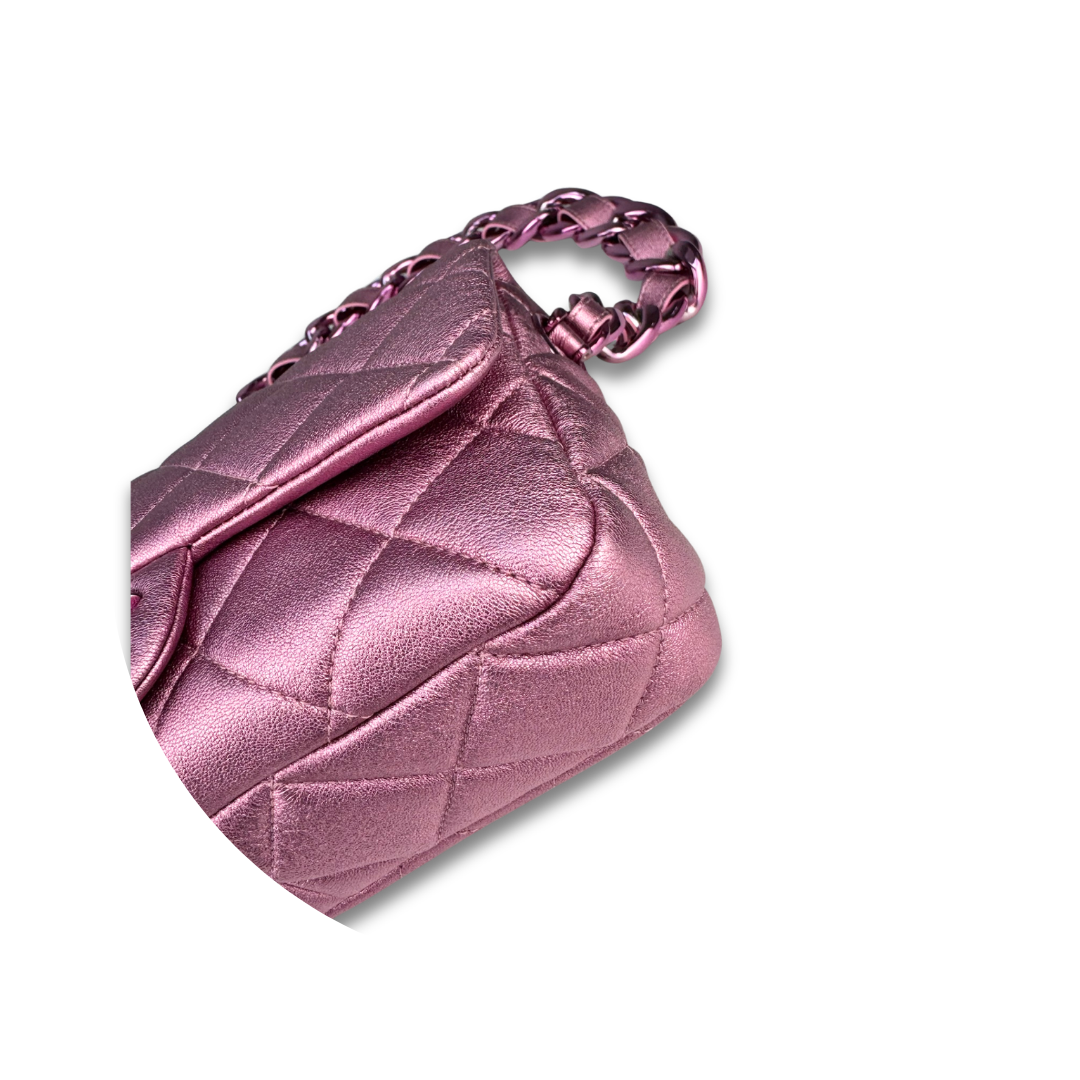 Chanel Metallic Pink Small Flap Bag