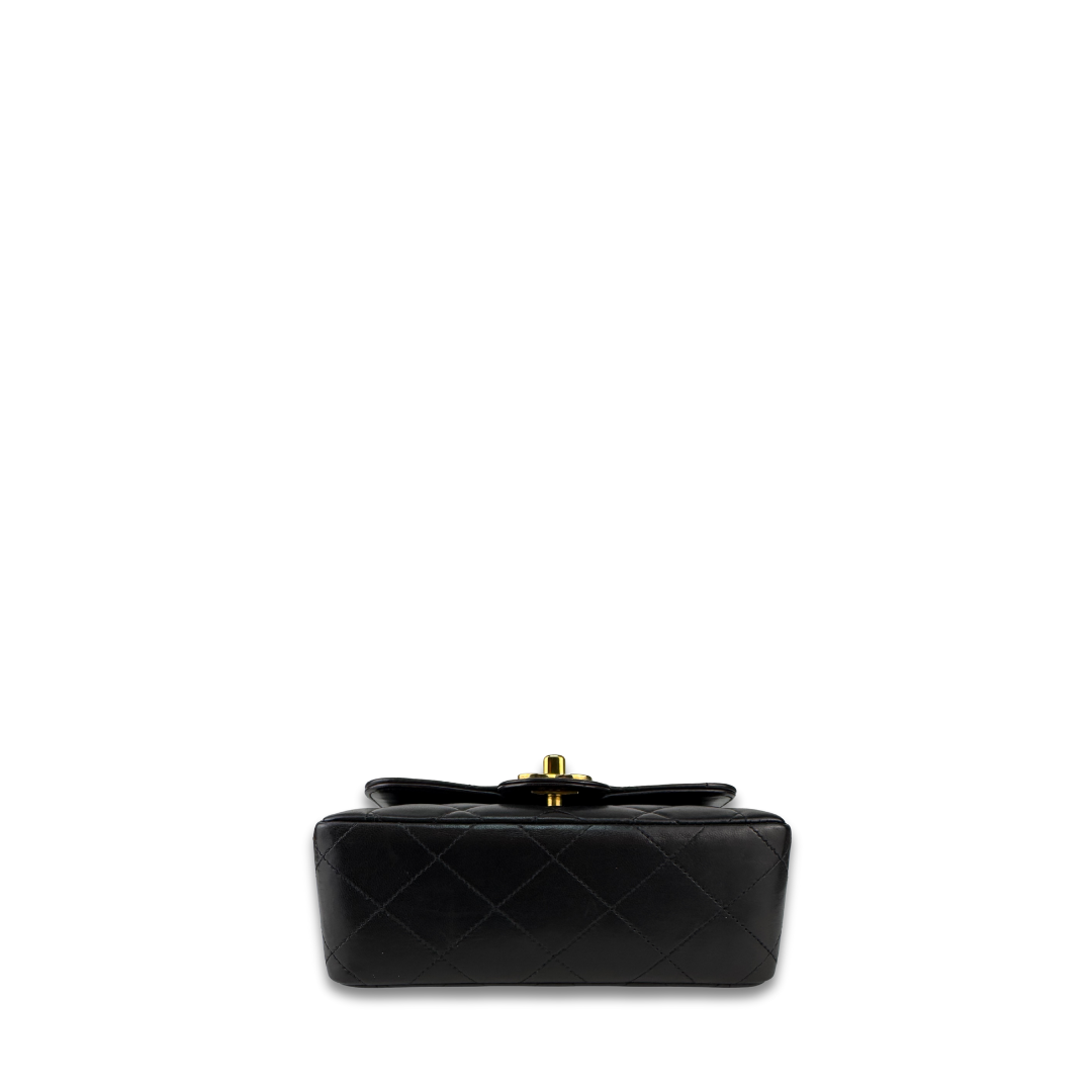 Chanel Black Lambskin Top Handle Mini