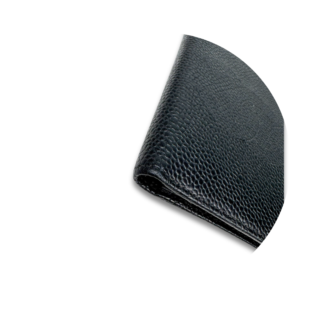 Chanel Black Caviar Timeless Bifold Card Holder