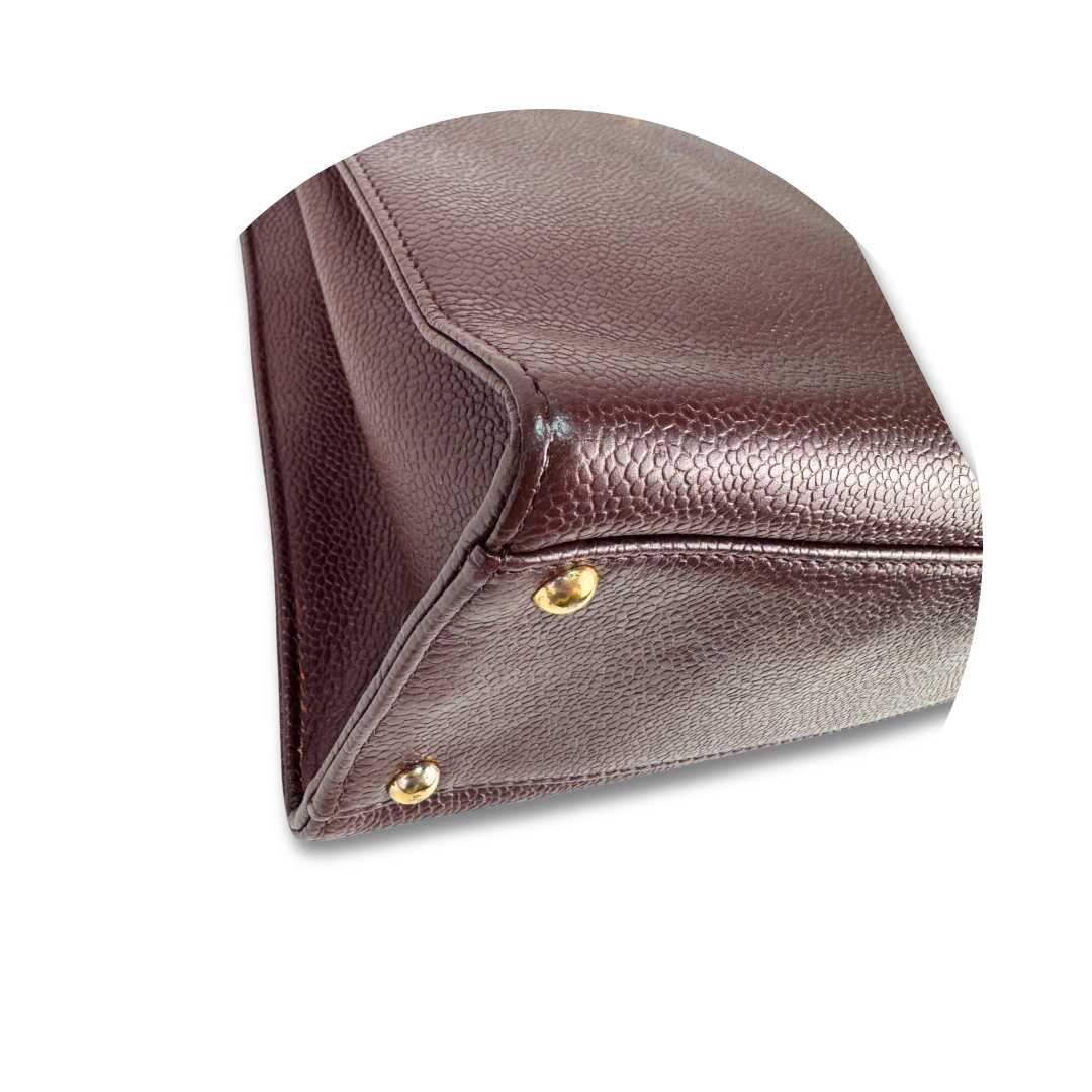 Chanel Vintage Burgundy Caviar Tote