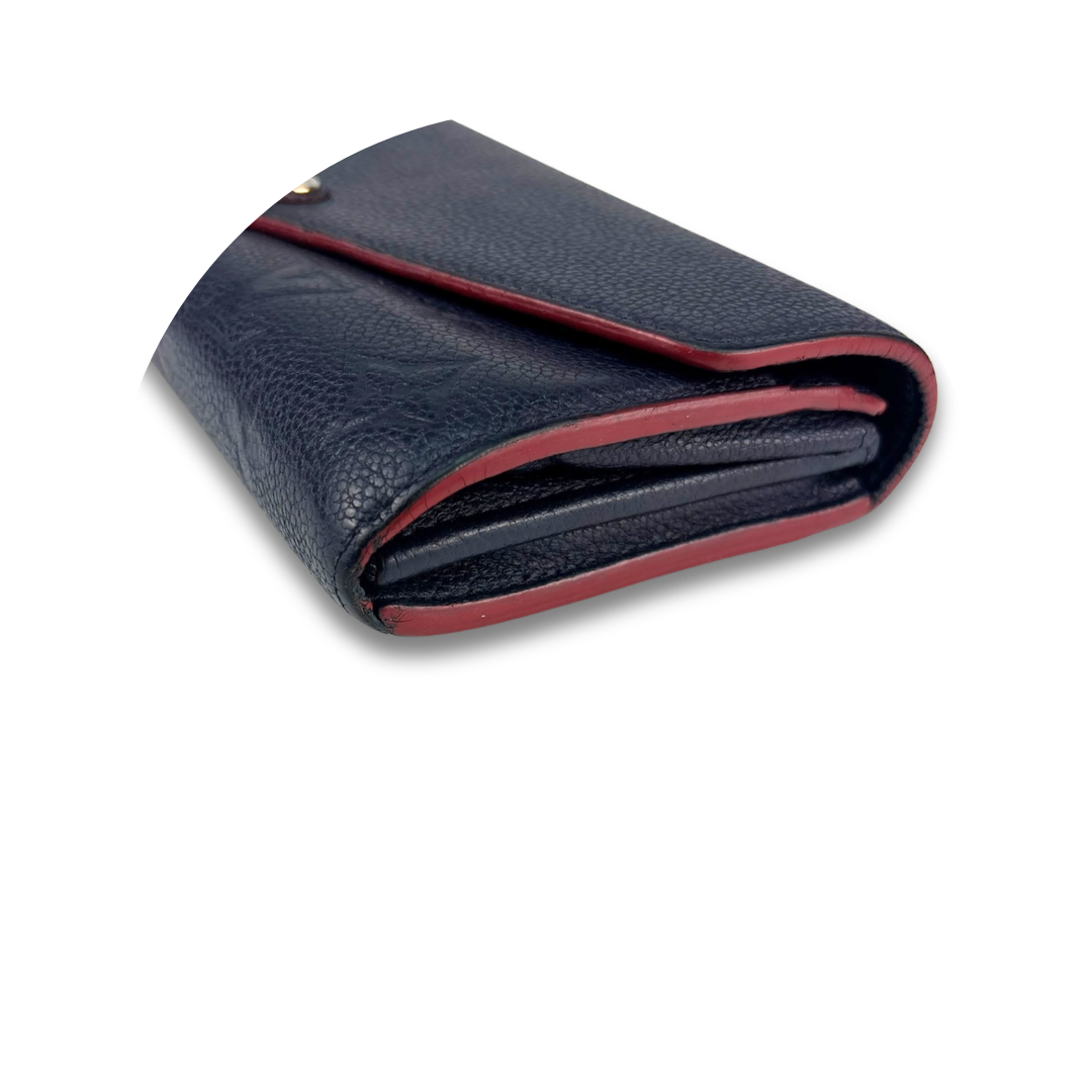 Louis Vuitton Navy Empreinte Sarah Wallet
