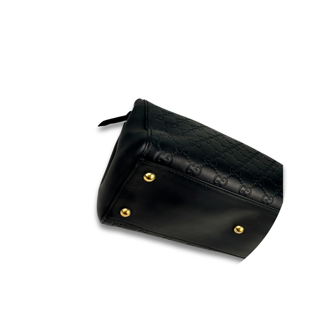 Gucci Black Guccissima Soft Signature Tote