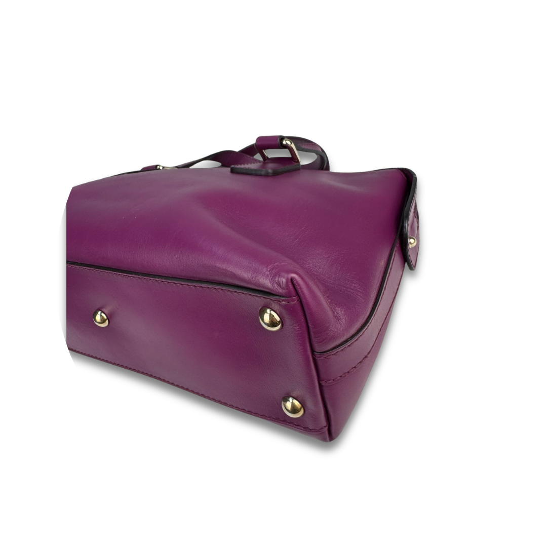 Gucci Purple Leather Top Handle