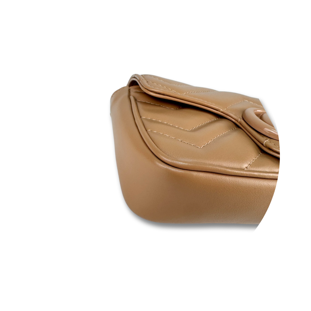 Gucci Beige Monochrome Marmont Mini Flap