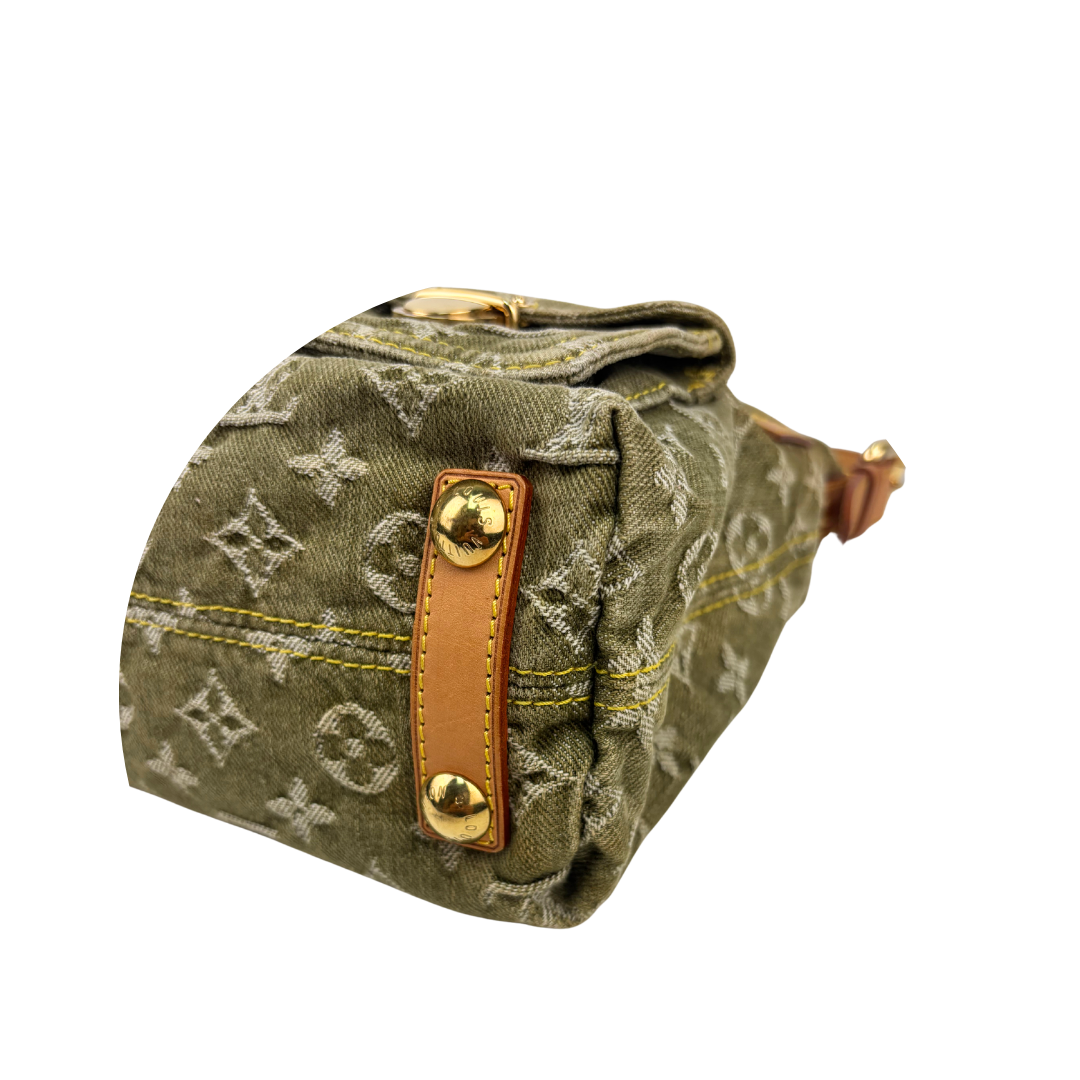 Louis Vuitton Green Denim Baggy PM