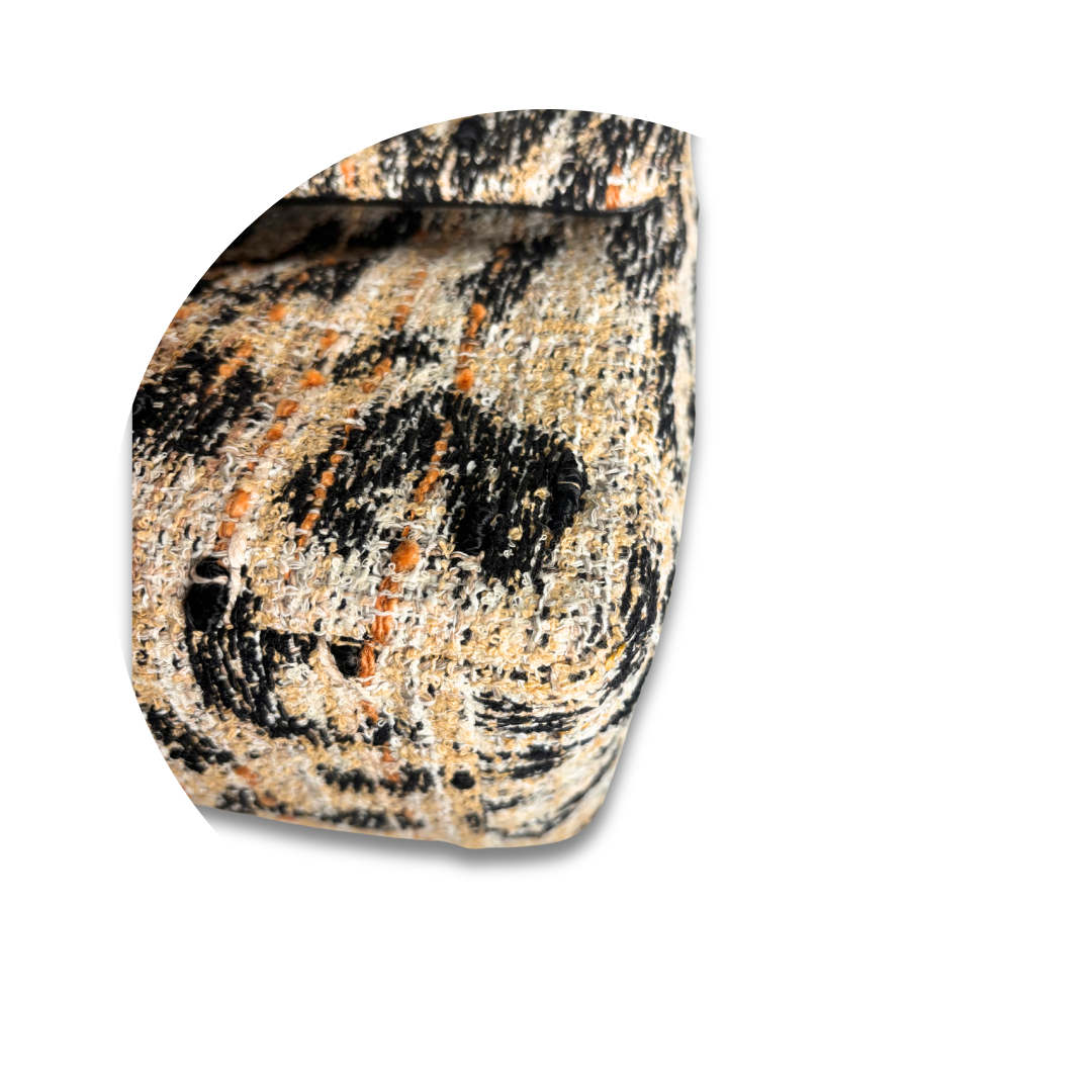 Chanel Leopard Print Tweed Maxi Single Flap