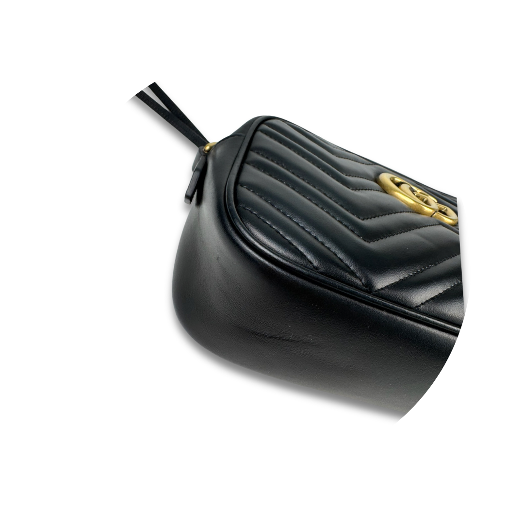 Gucci Black Marmont Small Camera Bag
