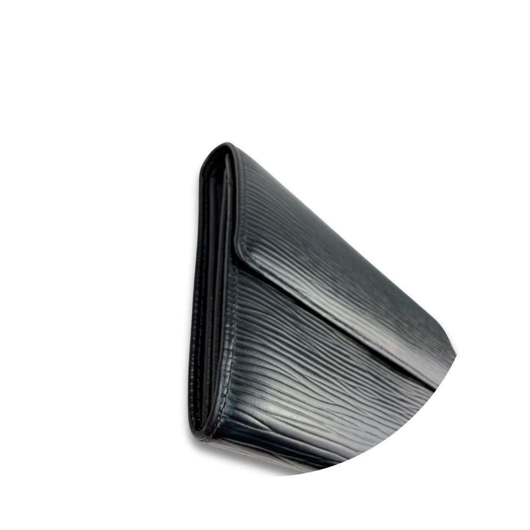 Louis Vuitton Black Epi Leather Sarah Wallet
