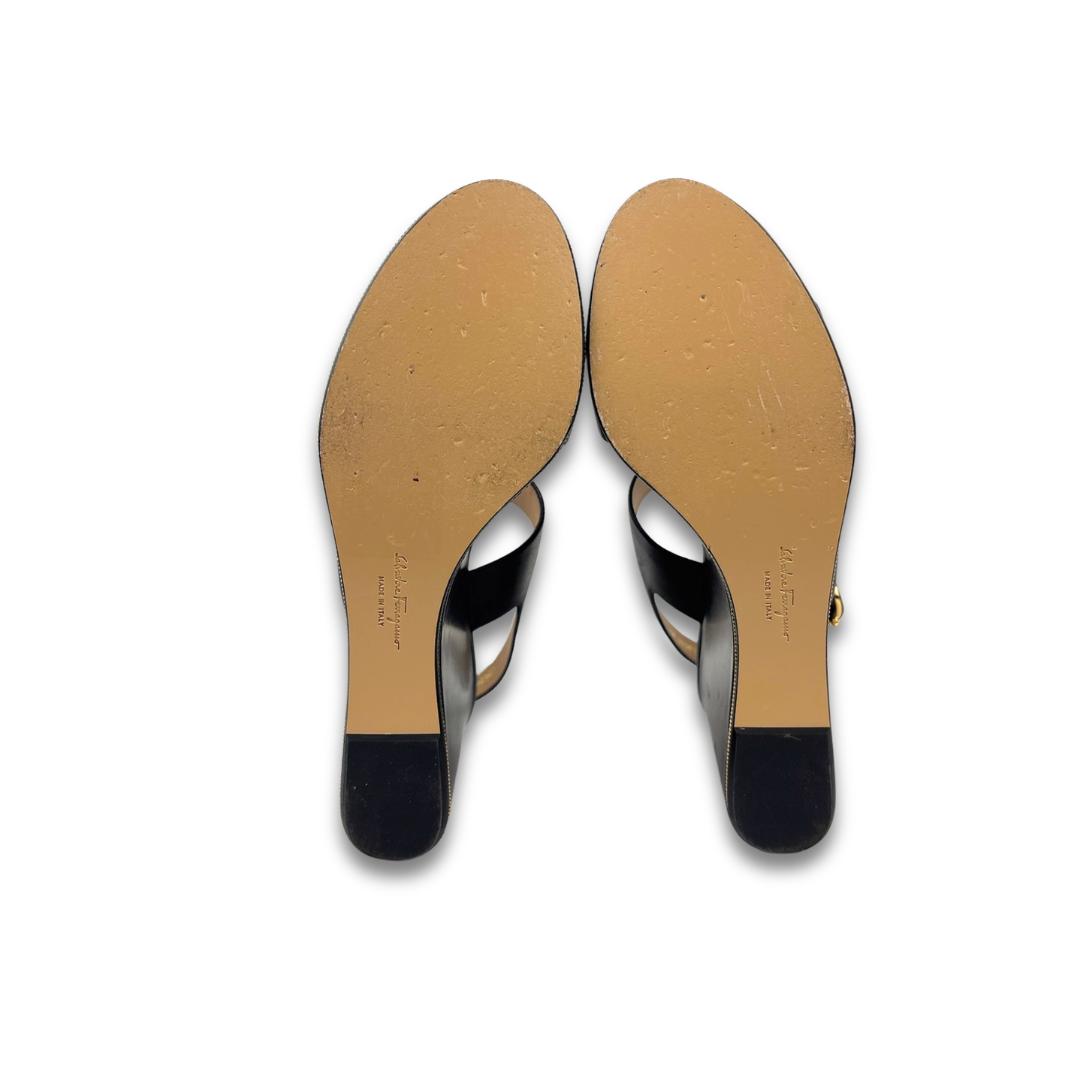 Salvatore Ferragamo Fiamma Platform Sandals - Size 9