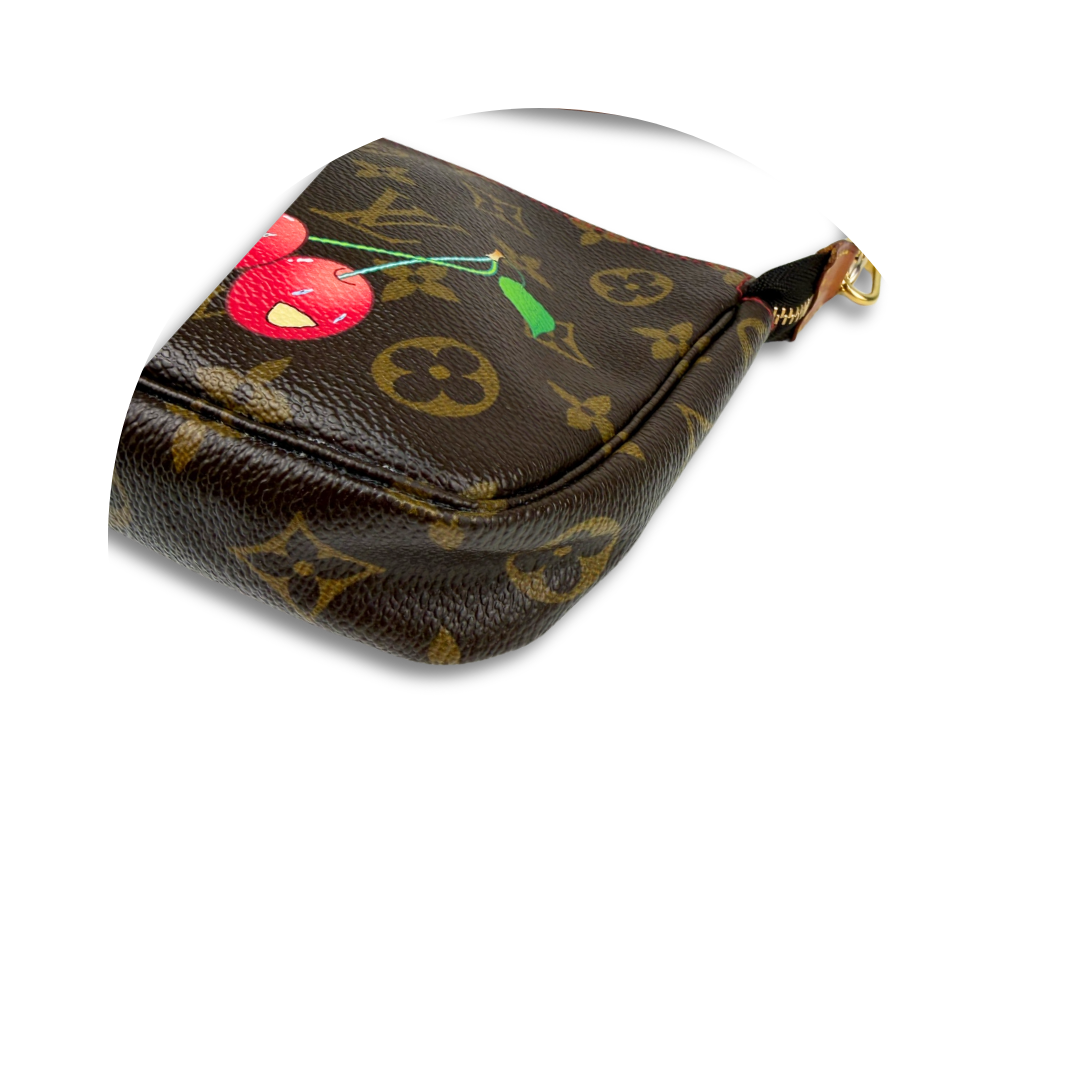 Louis Vuitton x Takashi Murakami Cerises Monogram Pochette Accessories