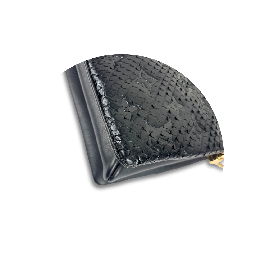 Louis Vuitton Black Python Coussin BB